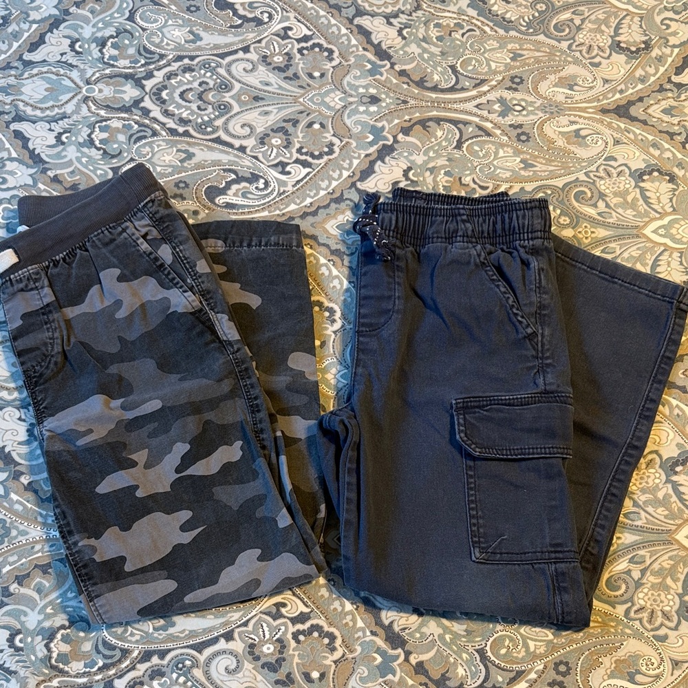 Camouflage and Navy Cargo Pants